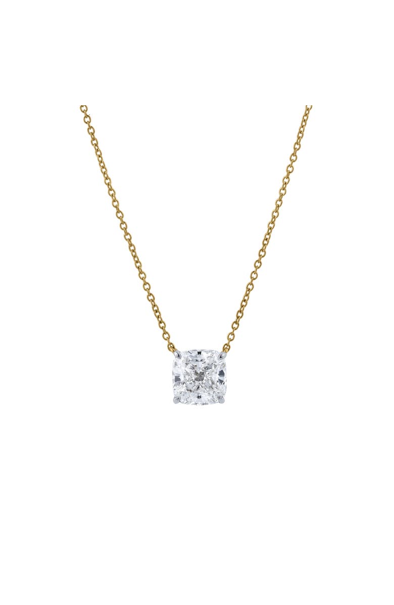LuvMyJewelry Cushion Chic 14K Gold Lab Grown Diamond Necklace - 1.50 ct, Main, color, 14K Yellow Gold