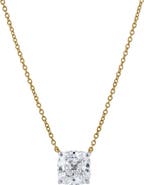 LuvMyJewelry Cushion Chic 14K Gold Lab Grown Diamond Necklace - 1.50 ct