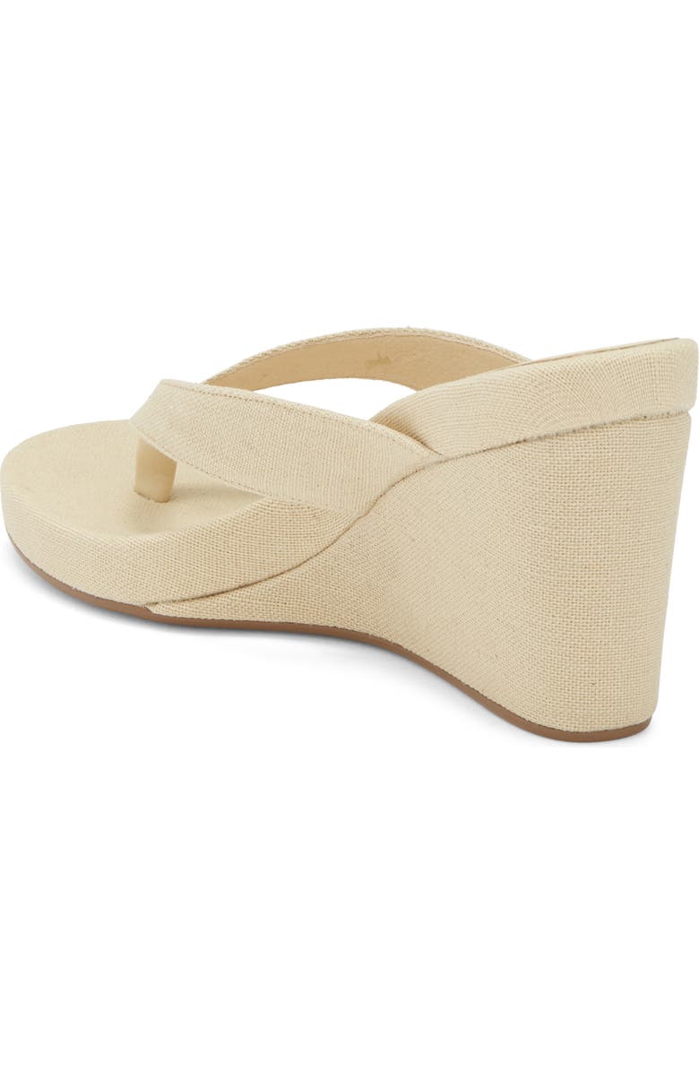 Jeffrey Campbell Liezel Platform Wedge Flip Flop, Alternate, color, Beige Canvas