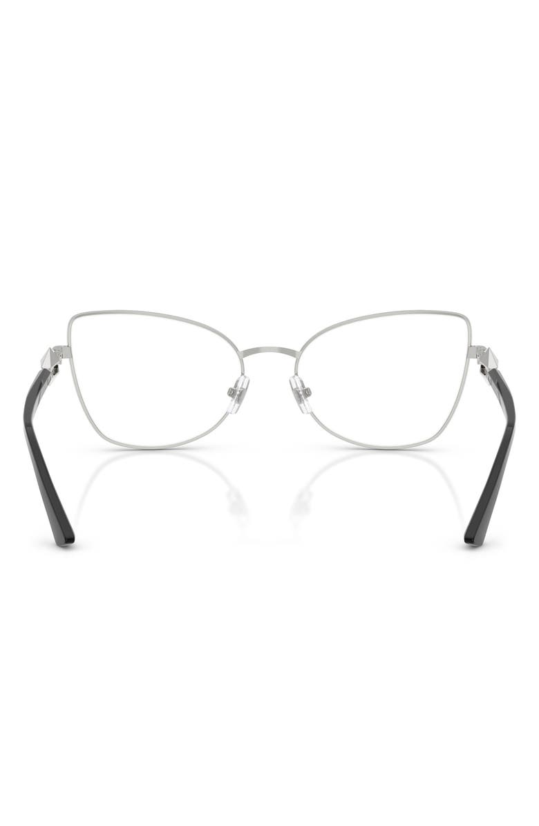 Jimmy Choo 55mm Cat Eye Optical Glasses, Alternate, color, Silver/ Black / Demo Lens