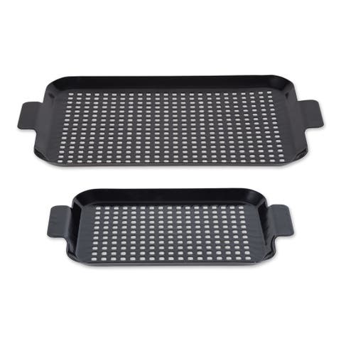 Porcelain Coated 2pc Grill Topper Set, Sm/med