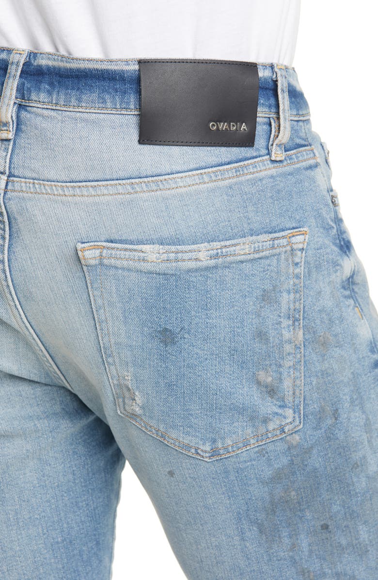 Ovadia Ripped Skinny Fit Jeans, Alternate, color, 