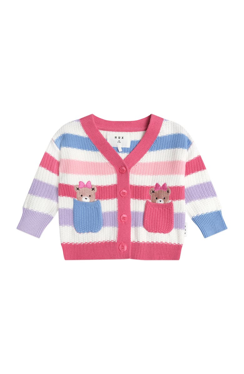 Huxbaby Peekaboo Huxette Knit Cardi, Main, color, Multi