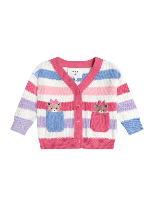 Huxbaby Peekaboo Huxette Knit Cardi In Multi
