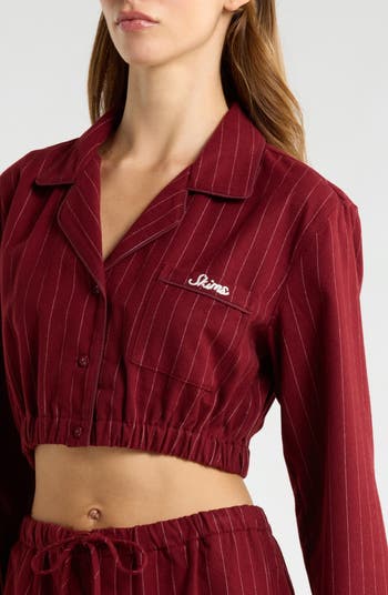 Elevated Flannel Crop Pajamas