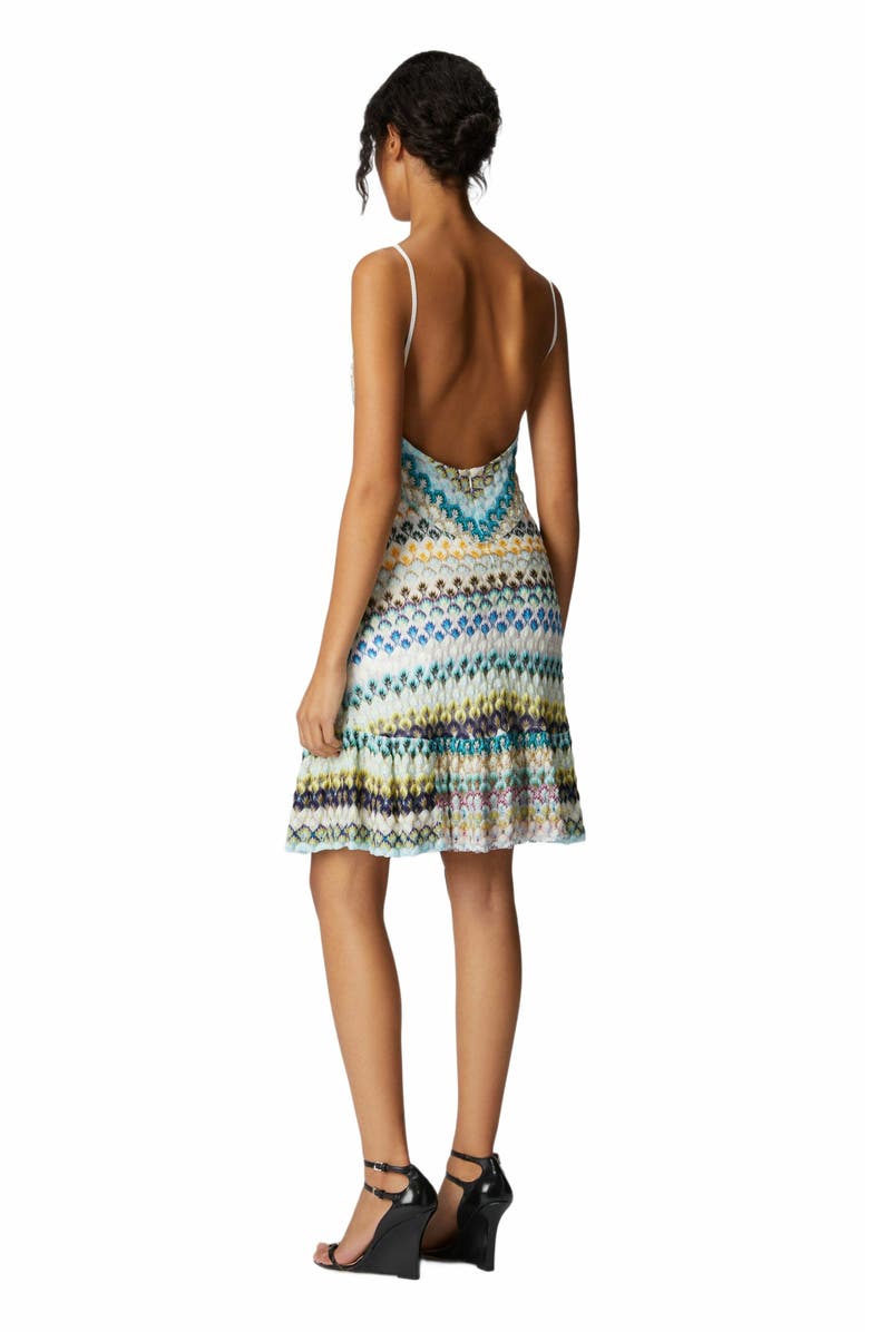 Missoni Sleeveless Mini Dress With Lace Tiered Skirt, Alternate, color, Multicoloured