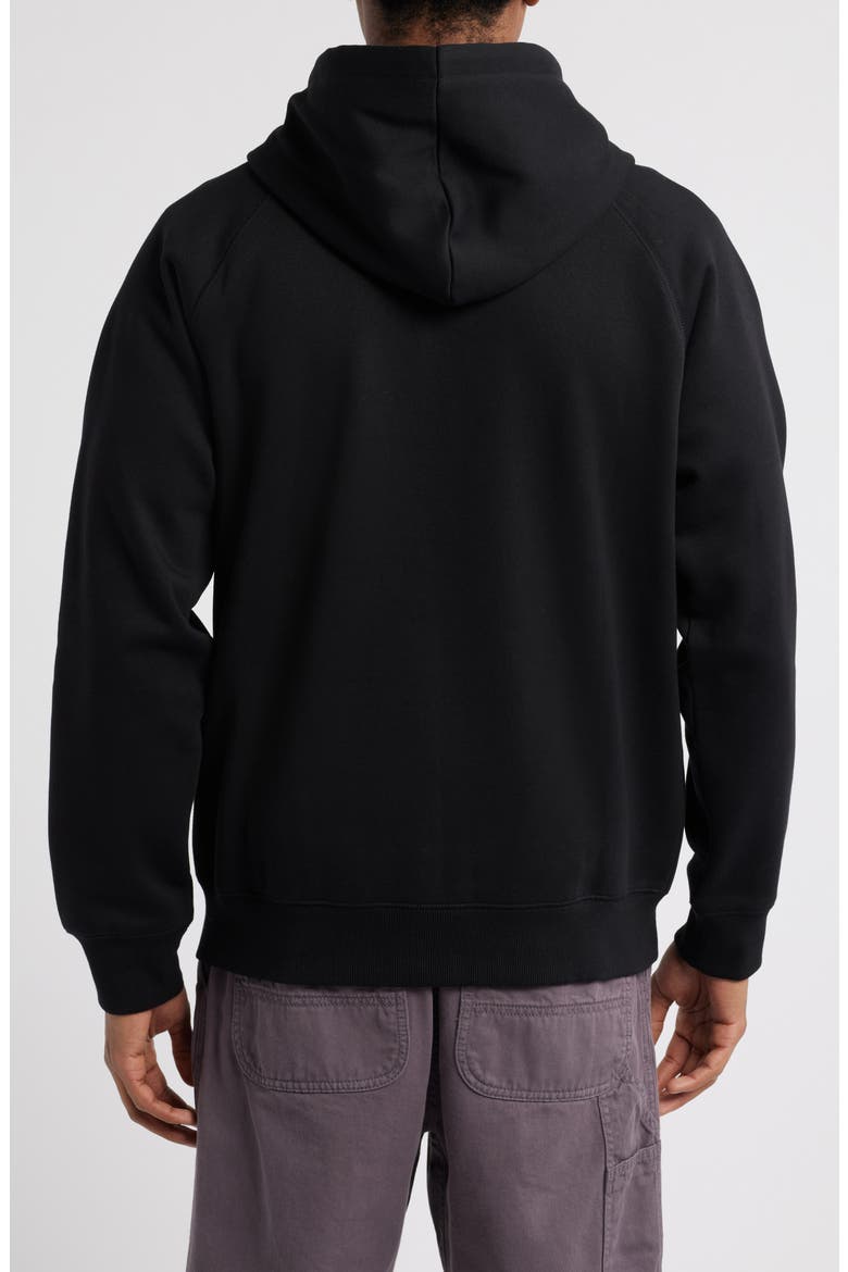 Chase Cotton Blend Zip-Up Hoodie, Alternate, color, BLACK / GOLD