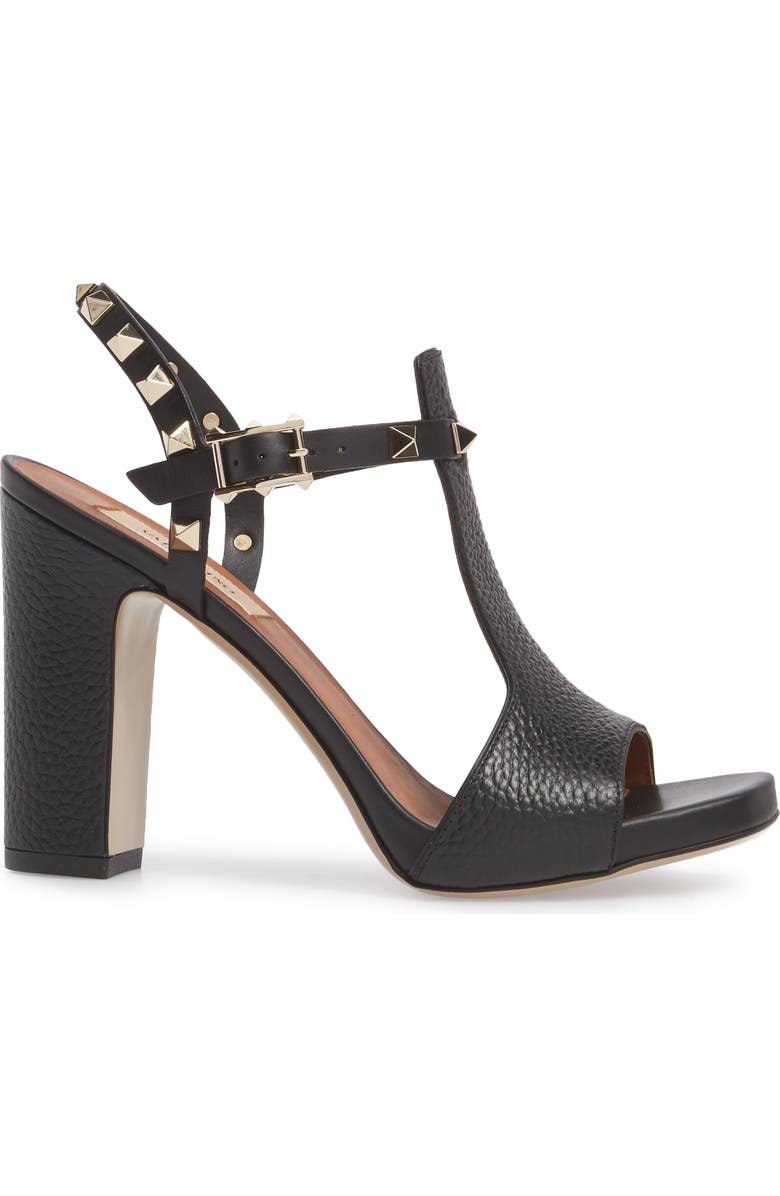 Valentino Garavani Rockstud T-Strap Sandal, Alternate, color,