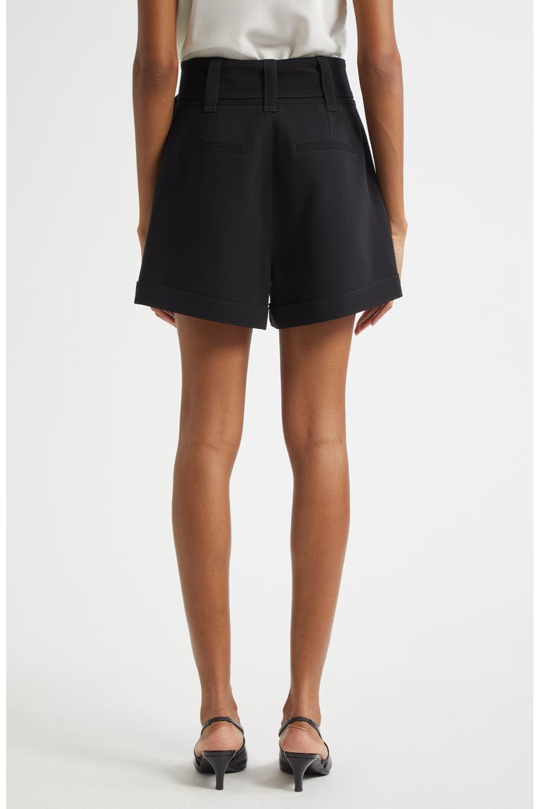 Aldi Belted High Waist Shorts, Alternate, color, BLACK
