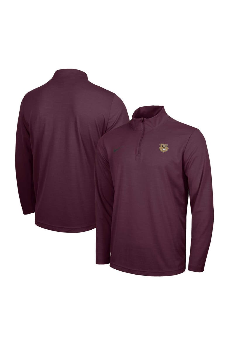 Nike Men's Nike Maroon Minnesota Golden Gophers Team Intensity Performance Quarter-Zip Jacket, Main, color, 