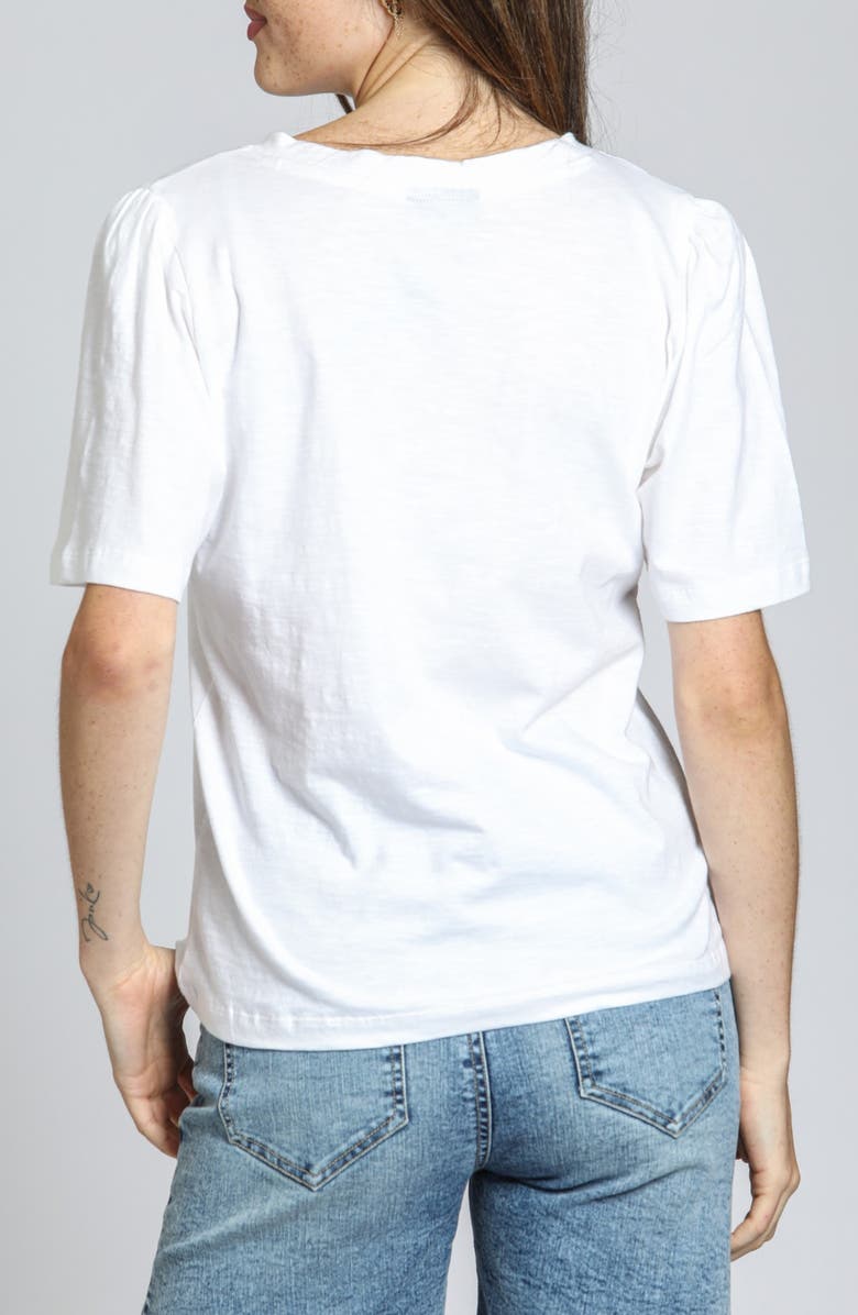 APNY Split Neck T-Shirt, Alternate, color, White