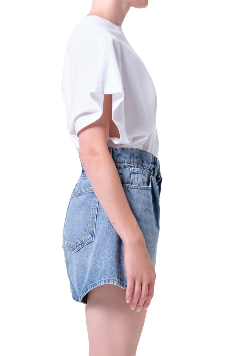 AGOLDE Corrine Asymmetric Tee, Alternate, color, White