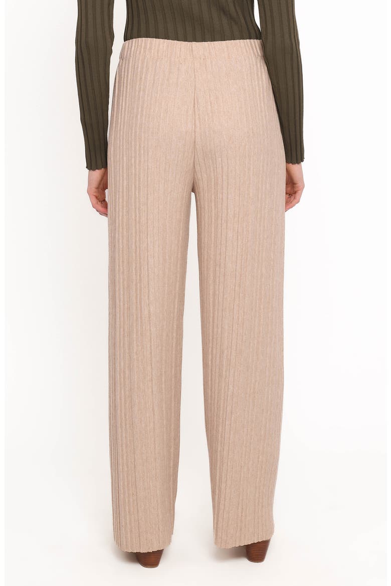 Davis Pleated Wide Leg Knit Pants, Alternate, color, BEIGE