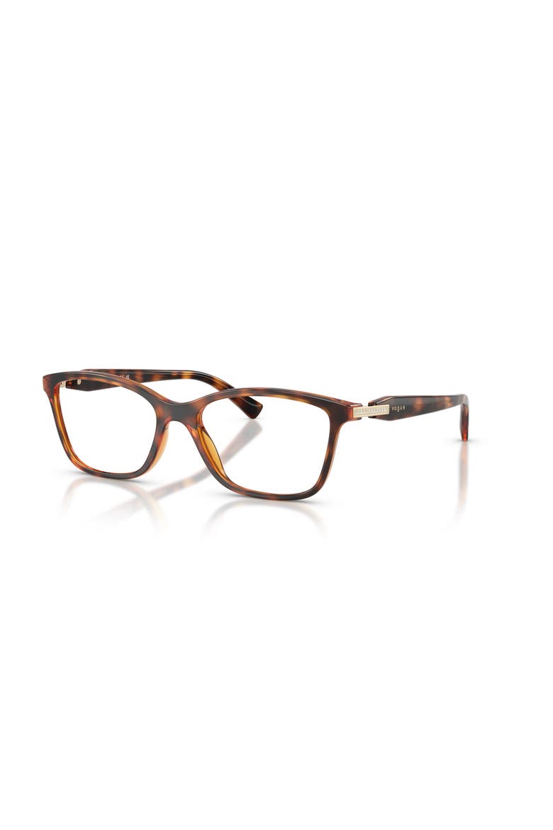 54mm Rectangle optical glasses, Main, color, Brown
