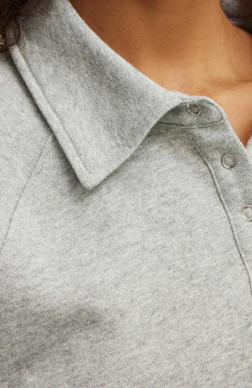 Cotton On Body Oversized Collared Lounge Fleece Sweater In Grey Marle