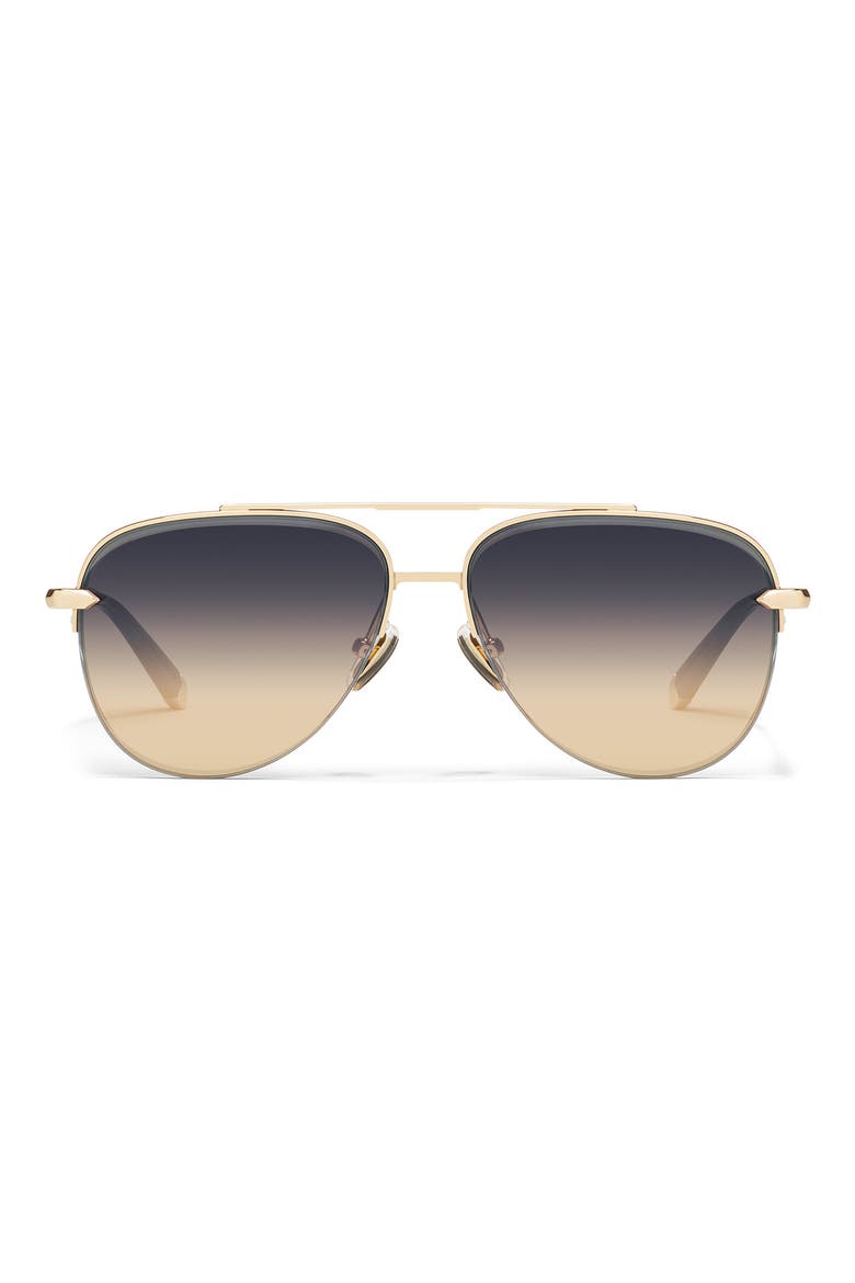 High Key Gem 59mm Gradient Aviator Sunglasses, Main, color, GOLD/ BLACK GOLD