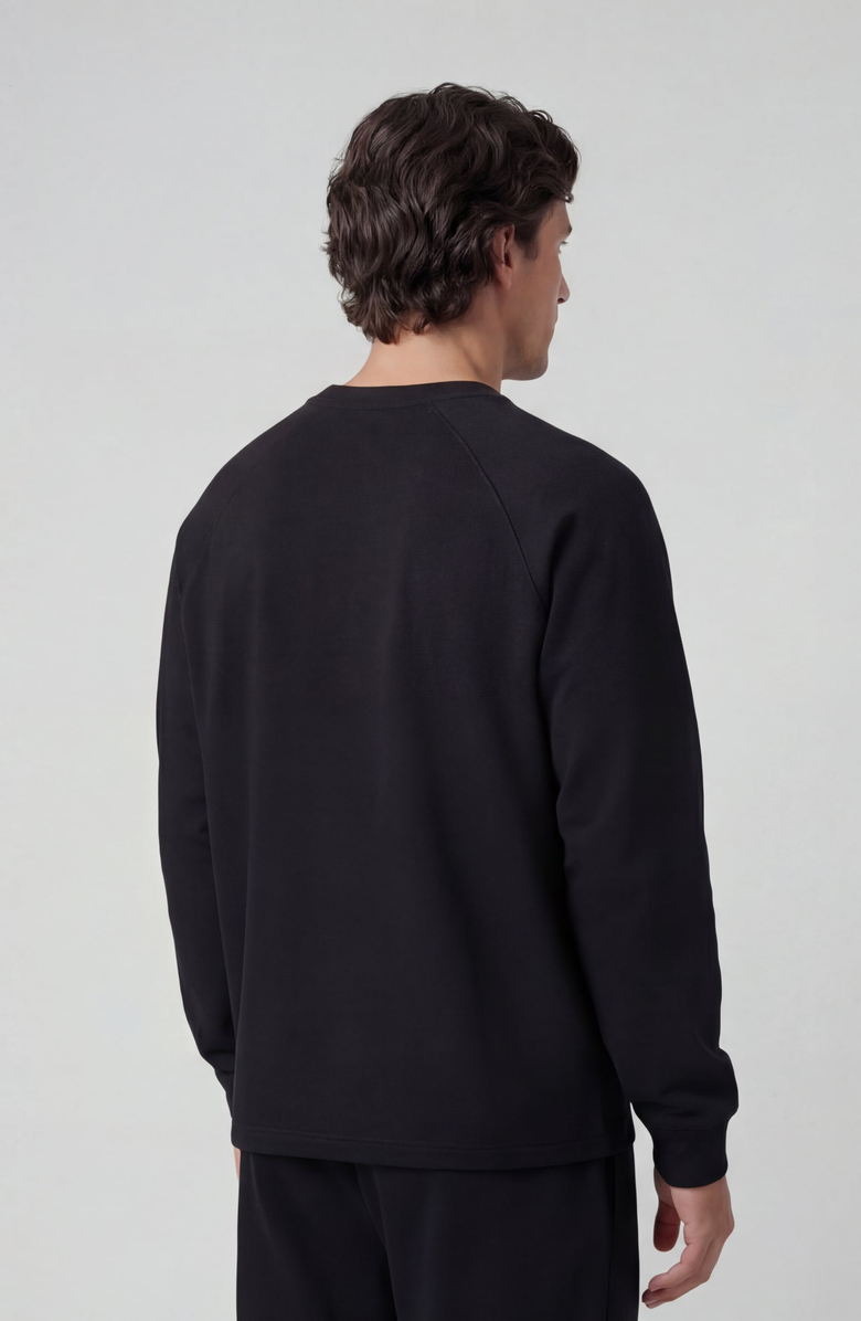 Jack Archer Sandwash Crewneck Sweater, Alternate, color, True Black