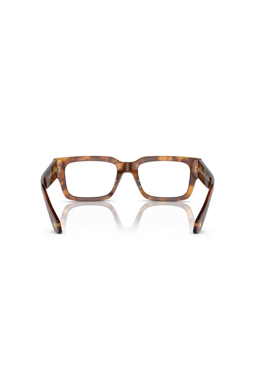Giorgio Armani 53mm Rectangle Optical Glasses In Brown