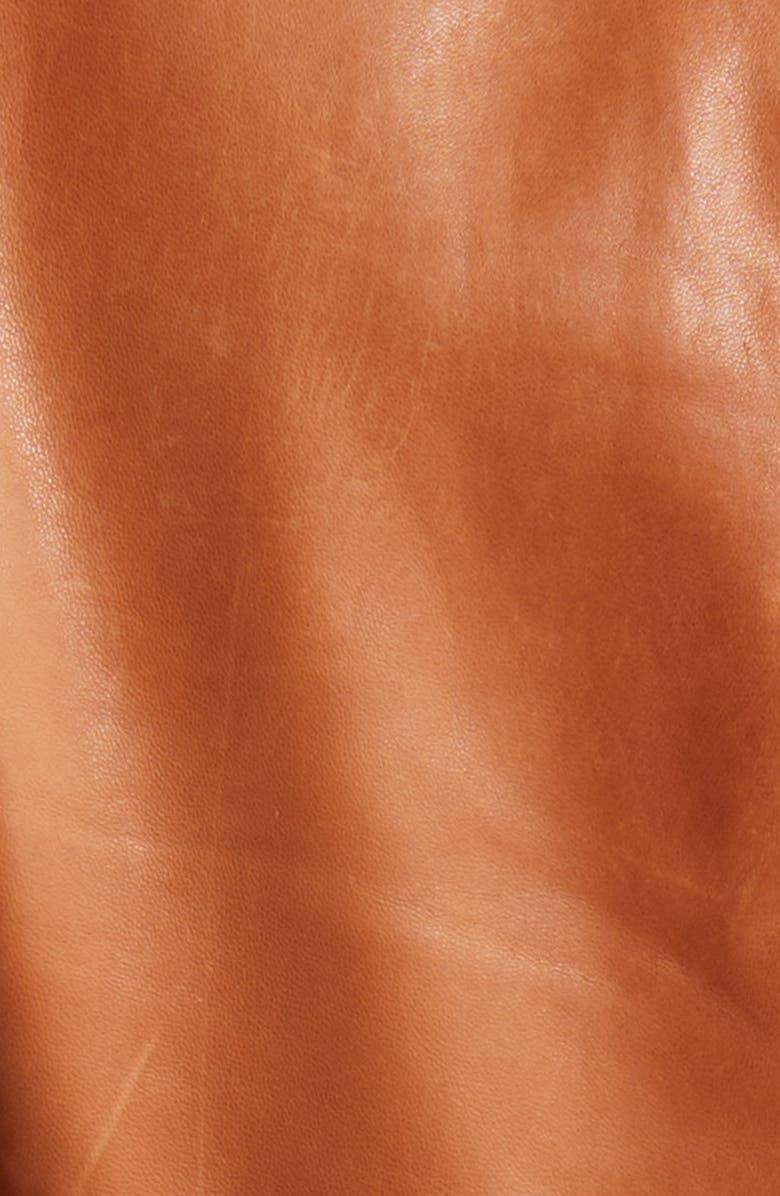 FRAME Crop Leather Moto Jacket, Alternate, color,