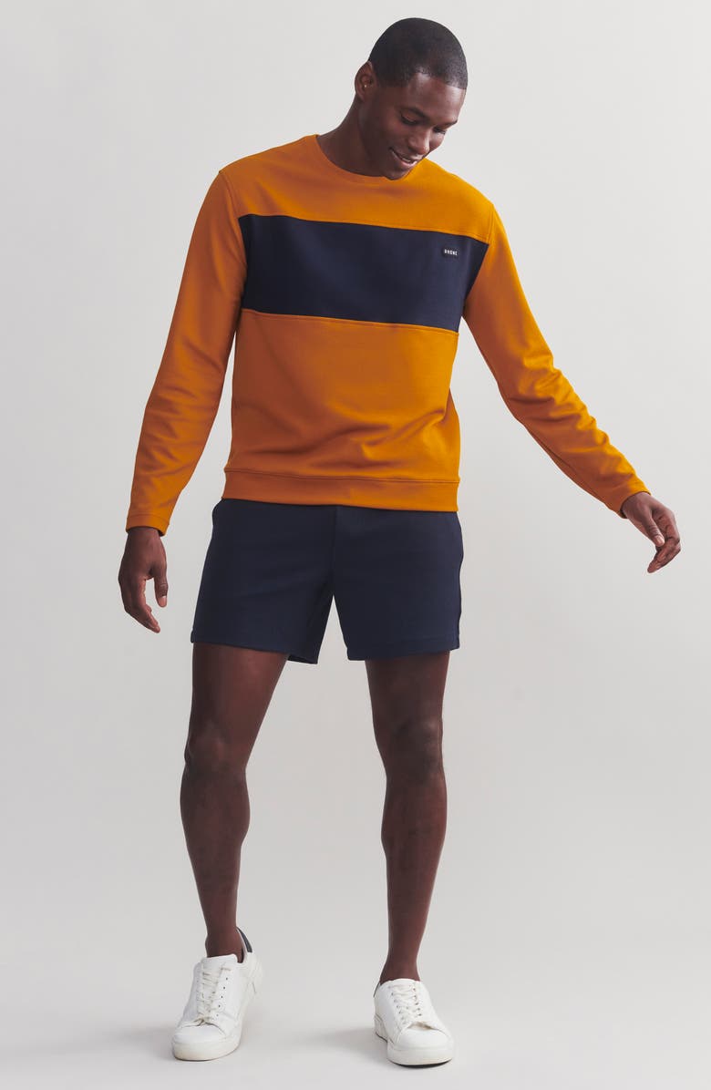 Rhone Prime Piqué Sweatshirt, Alternate, color, Harvest Brown