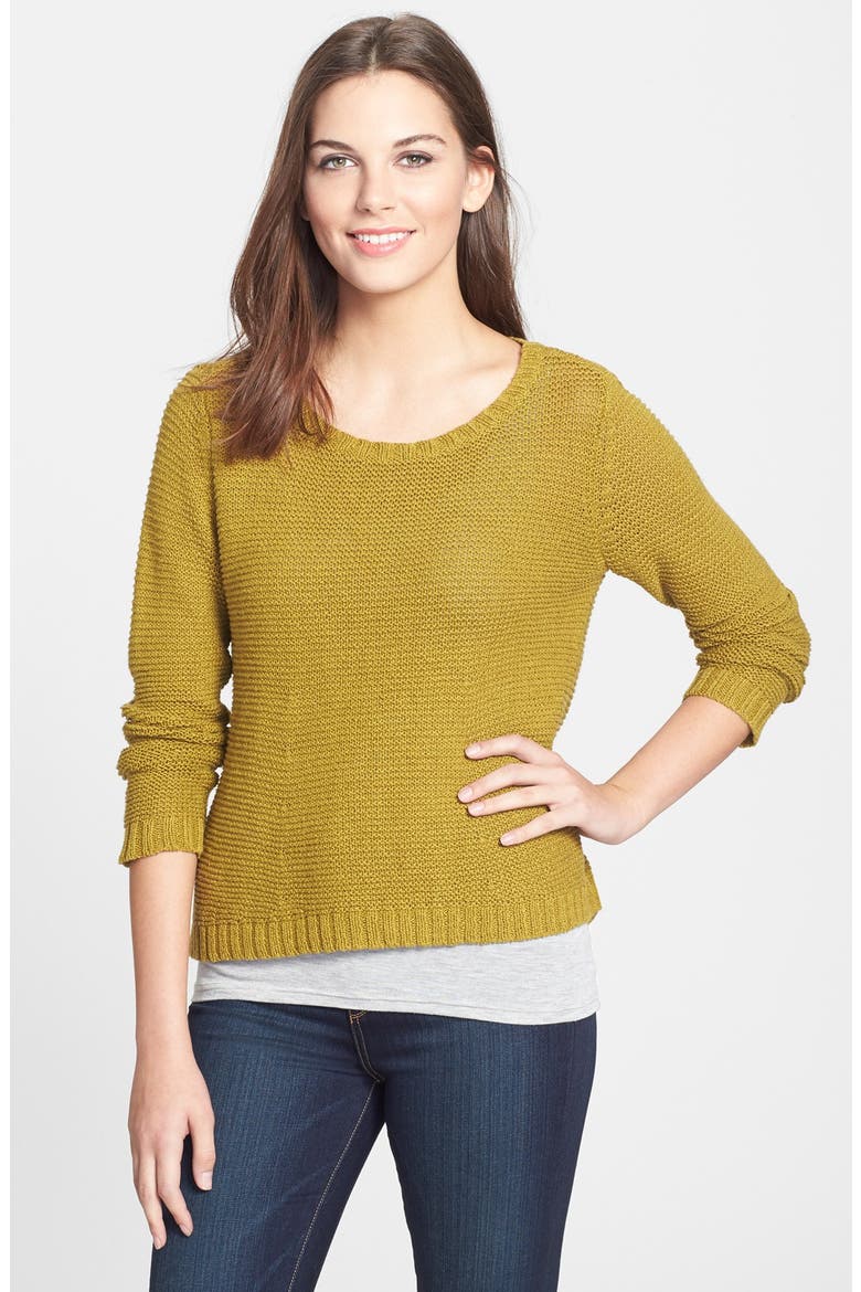 Ballet Neck Sweater, Main, color, PERIDOT