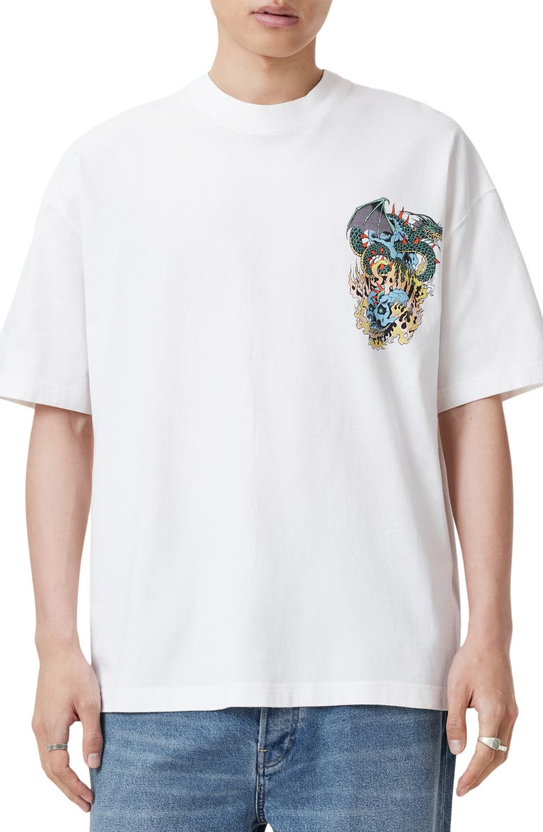 AllSaints Writher Cotton Graphic T-Shirt, Main, color, 