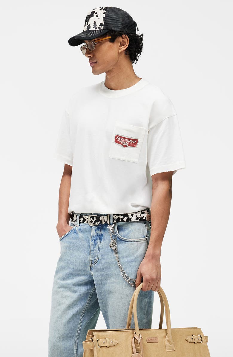 Represent Nothing Faster Cotton T-Shirt, Alternate, color, Flat White