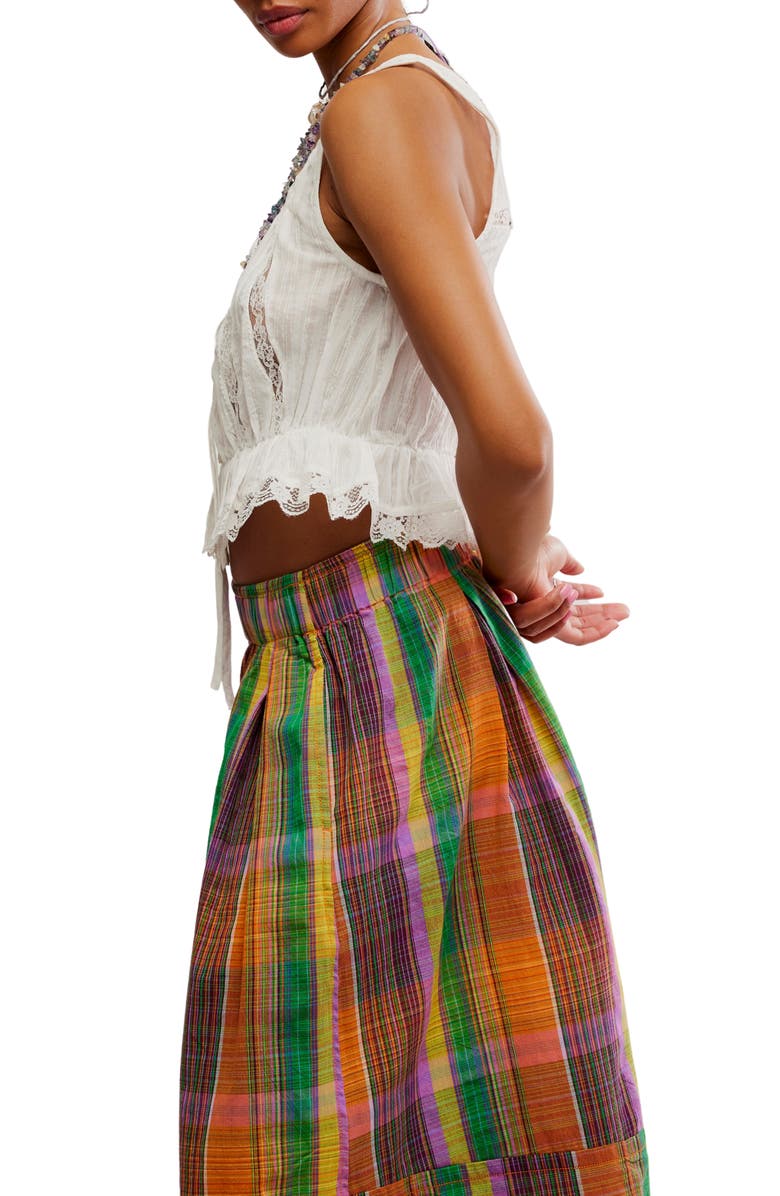 Free People Alana Lace Trim Peplum Top, Alternate, color, Clean Ivory