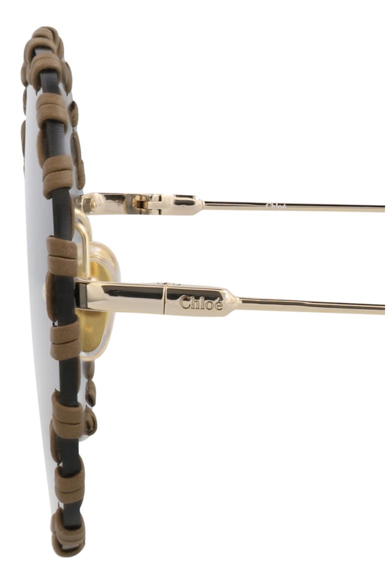 63mm Round Sunglasses, Alternate, color, GOLD GOLD GREY