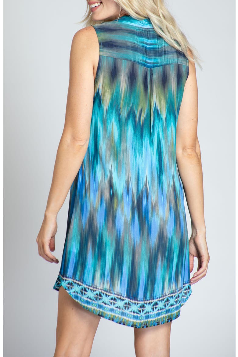 Print Sleeveless Chiffon Shift Dress, Alternate, color, BLUE MULTI