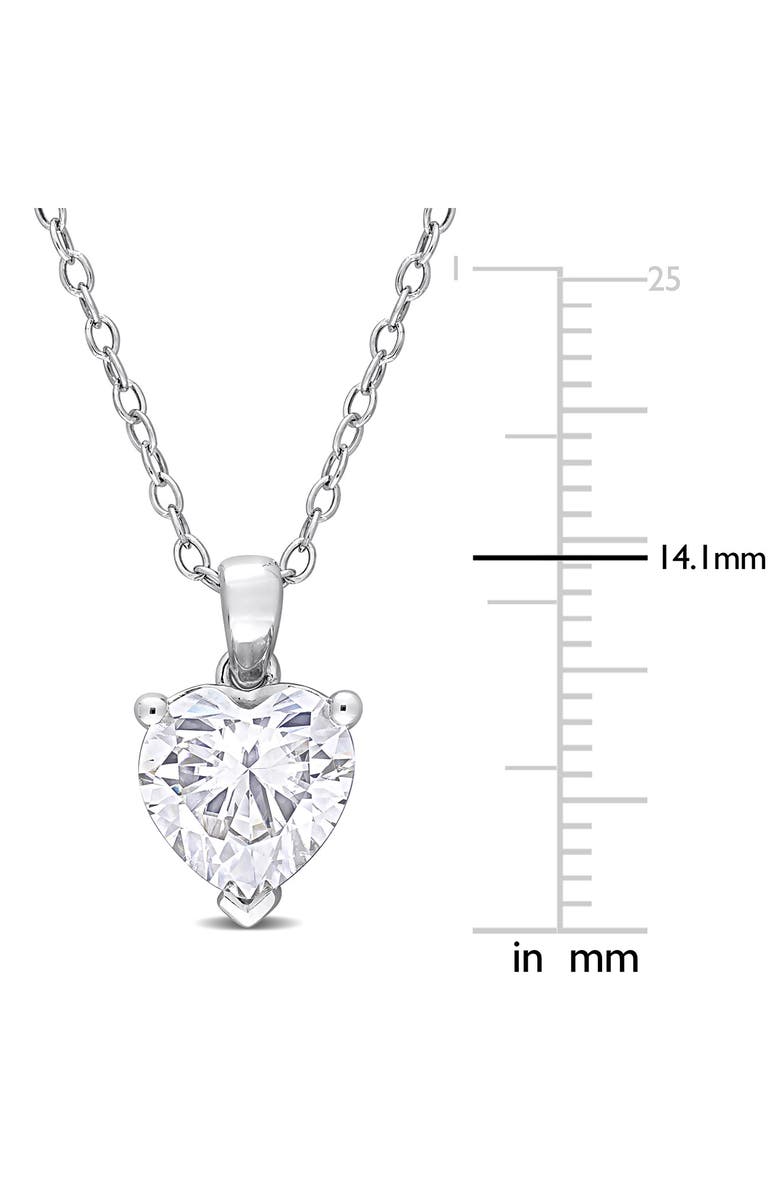 DELMAR Lab Grown Moissanite Heart Pendant Necklace, Alternate, color, 