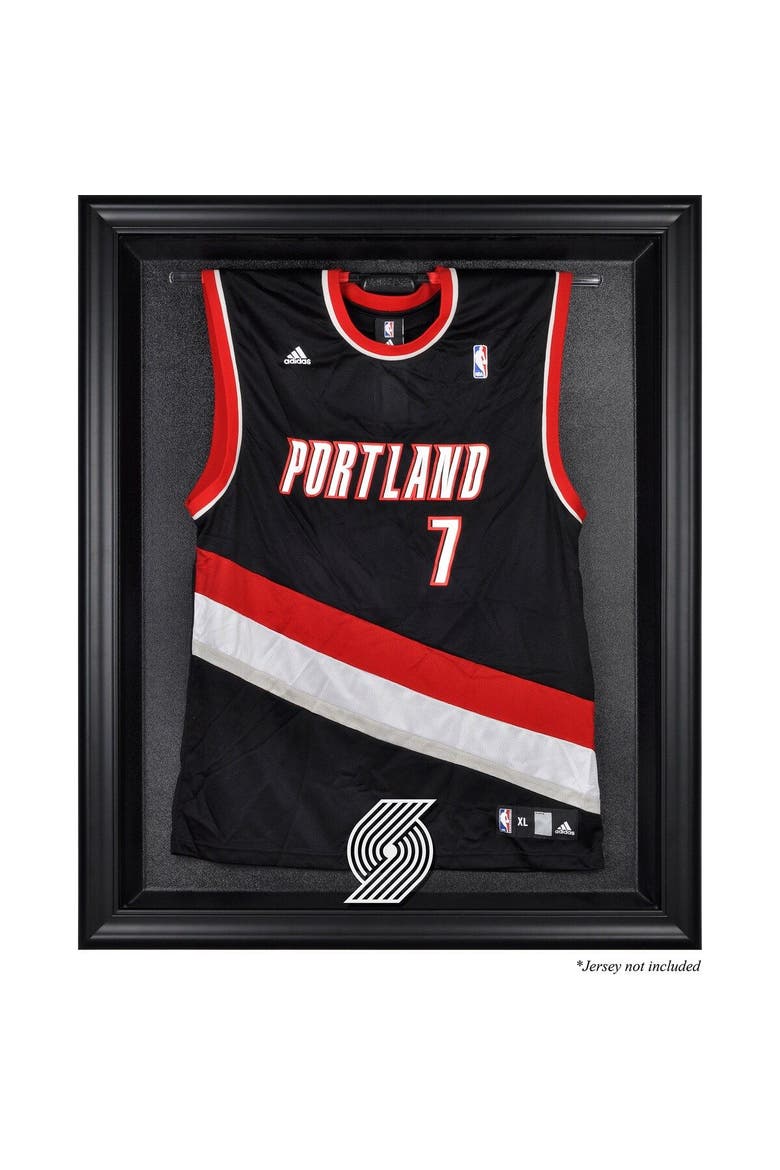 Portland Trail Blazers Framed Black Team Logo Jersey Display Case, Main, color, Black