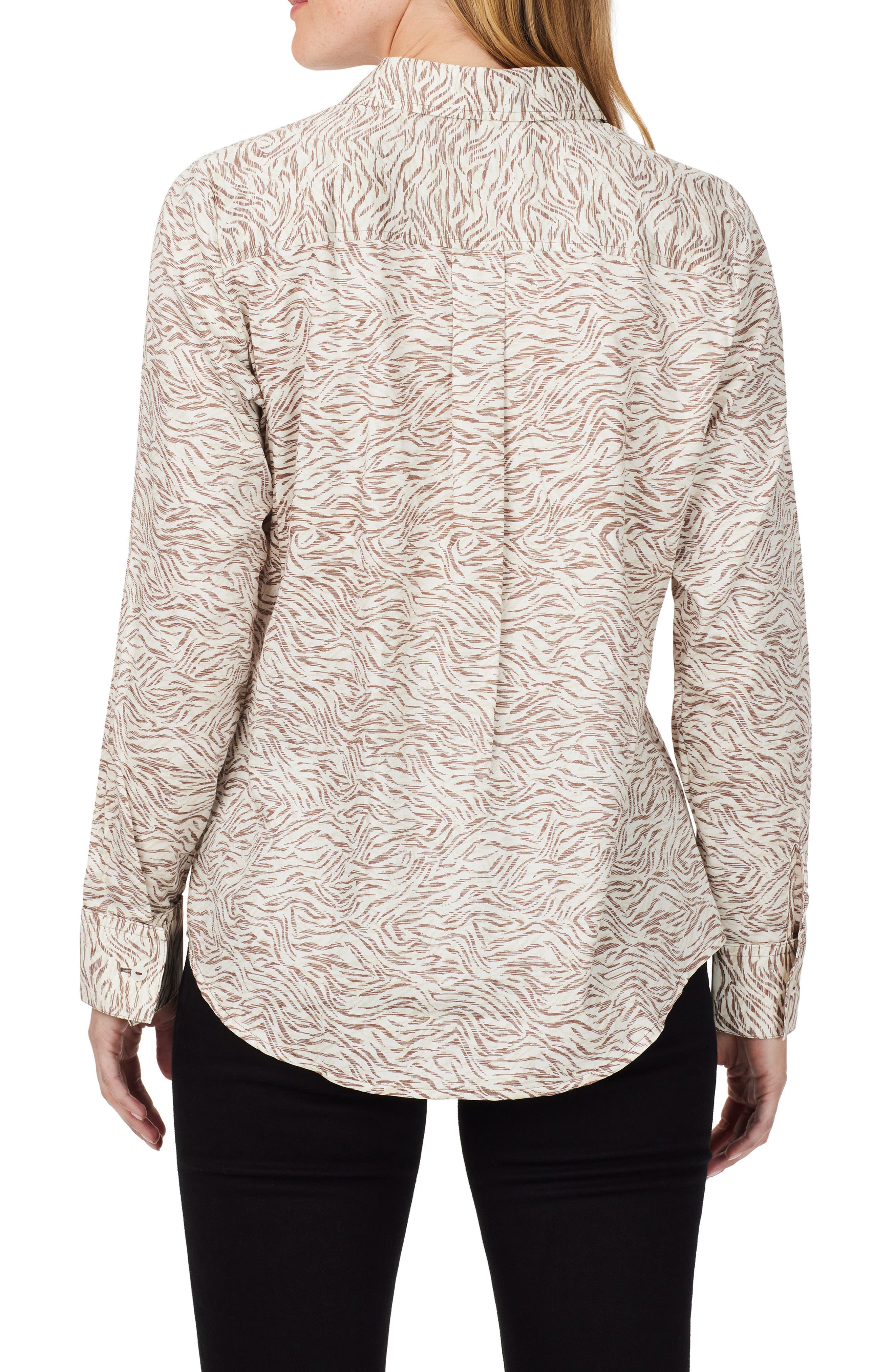 Davis Zebra Print Button-Up Shirt - image 2