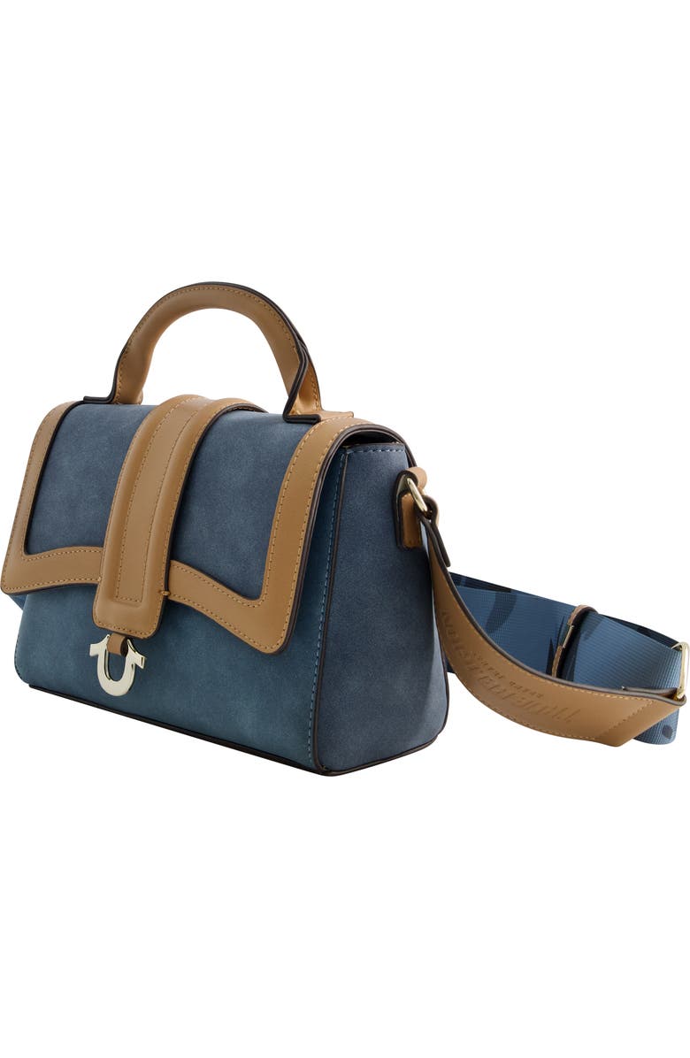 True Religion Mini Camo Strap Satchel, Alternate, color, Blue