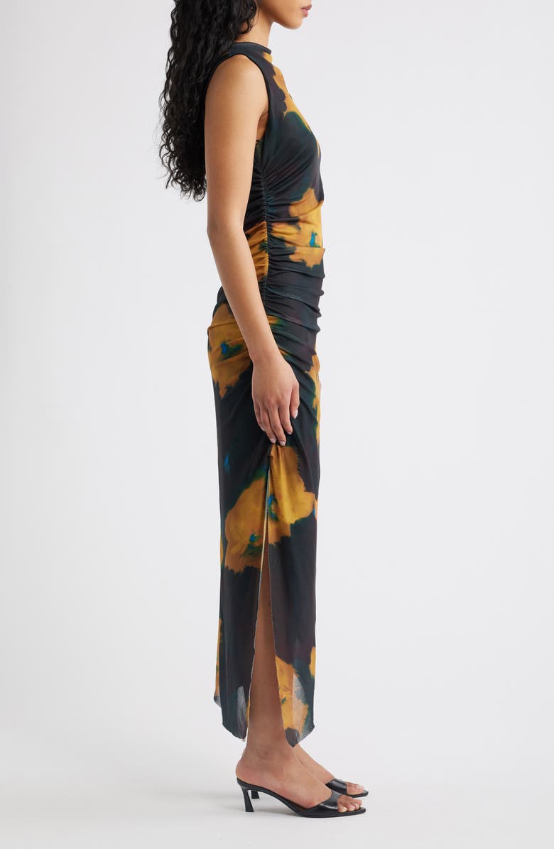 Socialite Floral Shirred Mesh Dress, Alternate, color,
