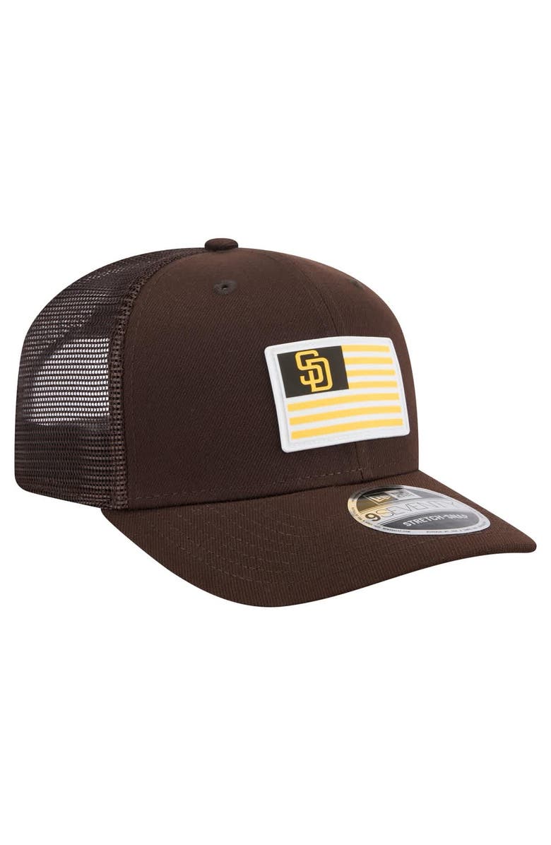 New Era Men's New Era Brown San Diego Padres Flag 9SEVENTY Stretch-Snap Hat, Alternate, color, Brown