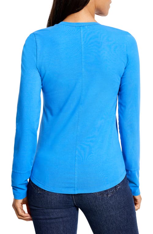 Nzt By Nic+zoe Scoop Neck Long Sleeve T-shirt In Blue