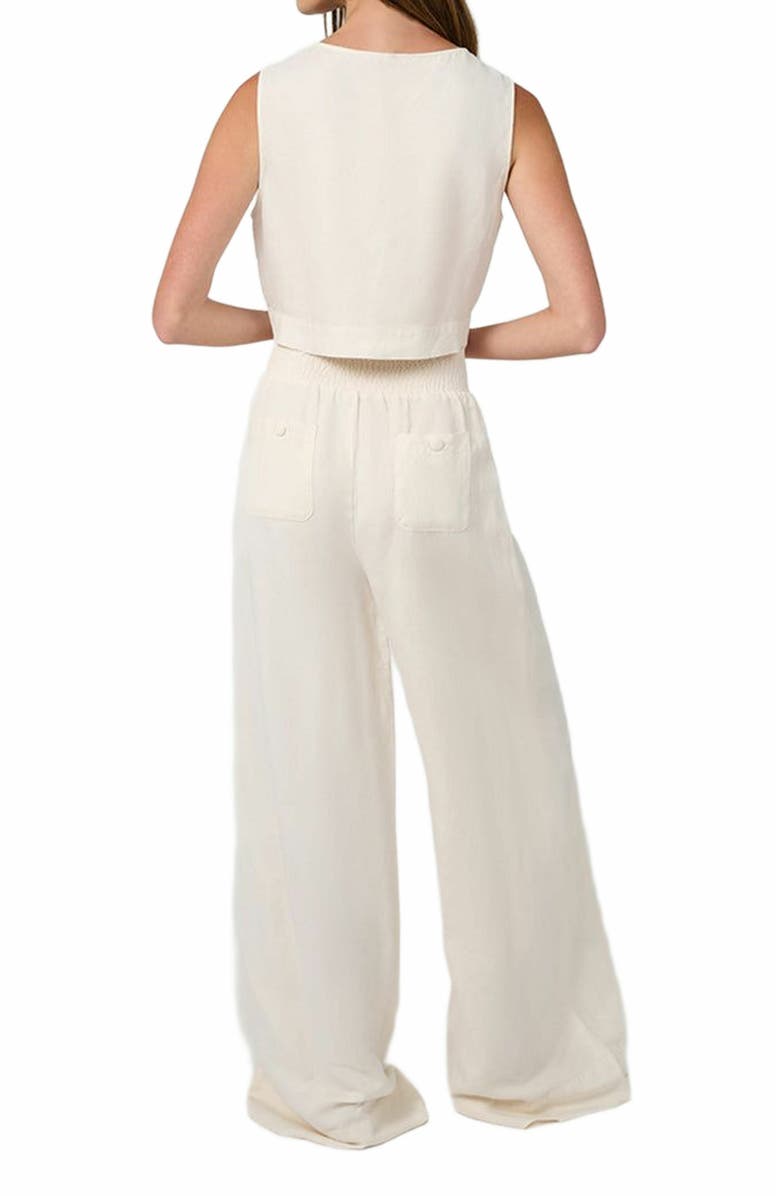 WeWoreWhat Button Front Palazzo Pant, Alternate, color, 