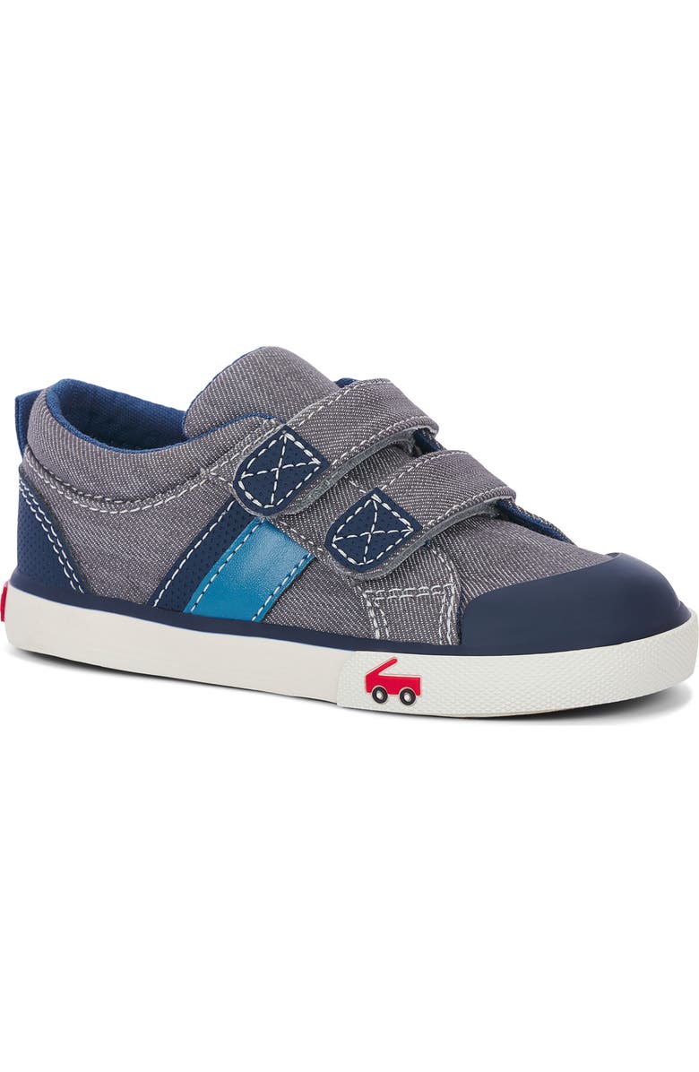 See Kai Run Russell Sneaker, Main, color, Gray Denim/ Navy