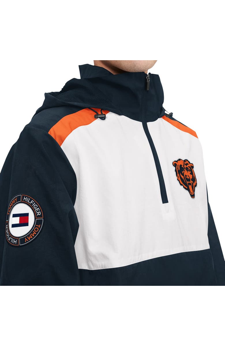 Tommy Hilfiger Men's Tommy Hilfiger Navy/White Chicago Bears Carter Half-Zip Hooded Top, Alternate, color, Navy