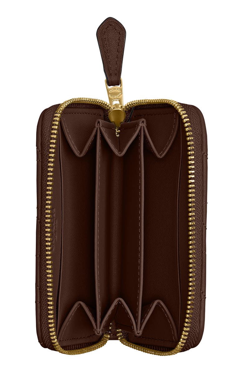 COACH Essential Pillow Quilted Leather Card Case, Alternate, color, Maple