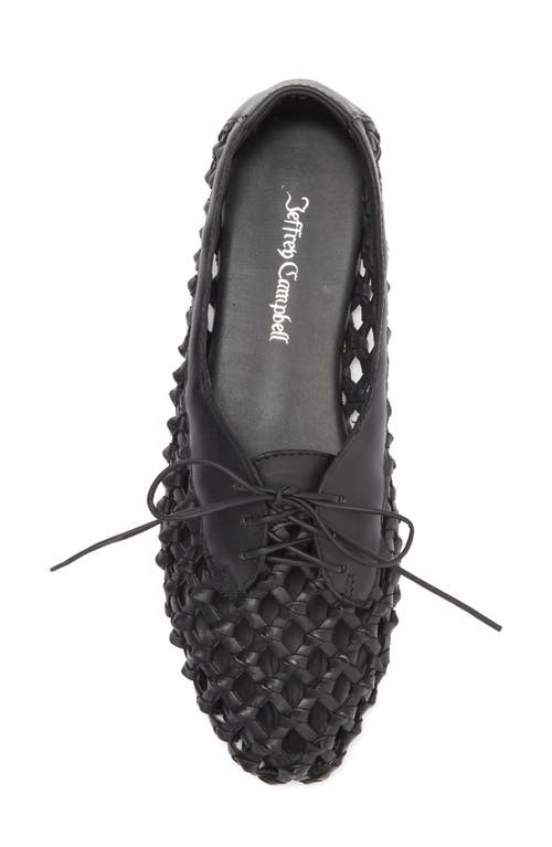 Jeffrey Campbell Zahra Woven Derby In Black
