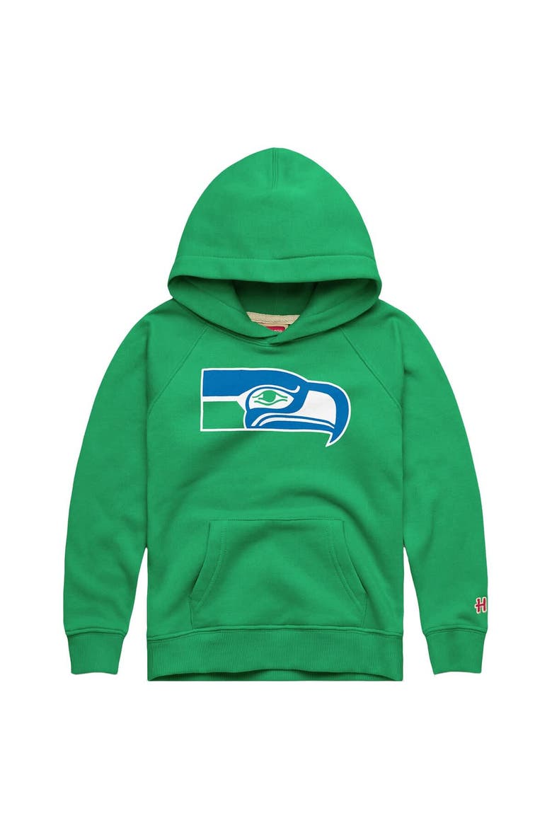Youth Homage  Green Seattle Seahawks '76 Season Tri-Blend Hoodie, Main, color, Green