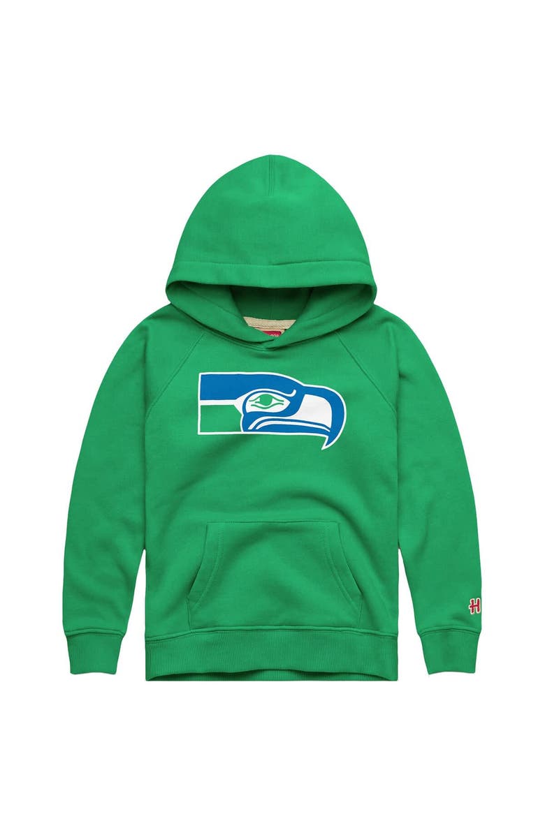Homage Youth Homage  Green Seattle Seahawks '76 Season Tri-Blend Hoodie, Main, color, Green