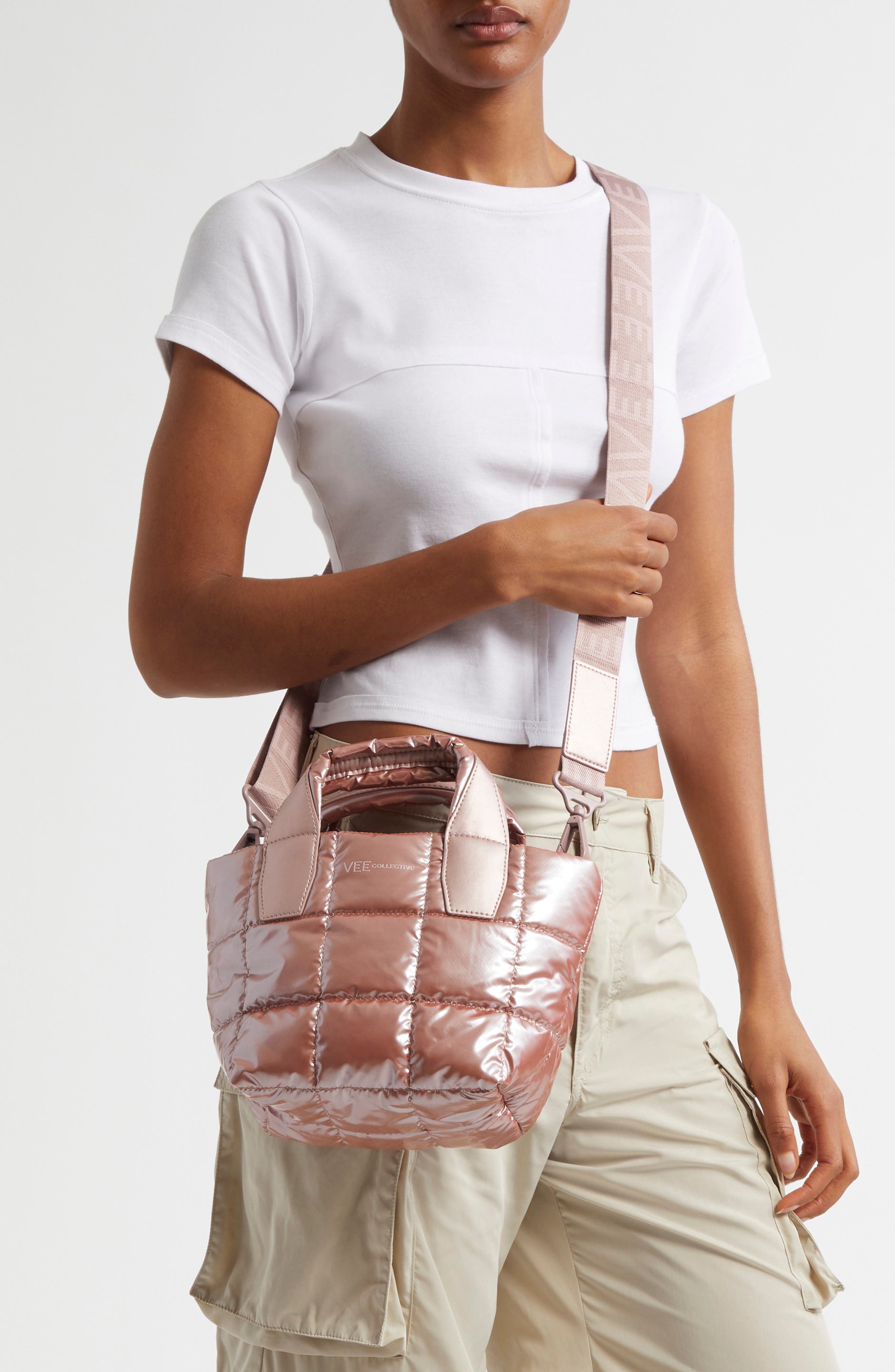 VeeCollective Mini Porter Water Resistant Quilted Recycled Nylon Tote, Alternate, color, 