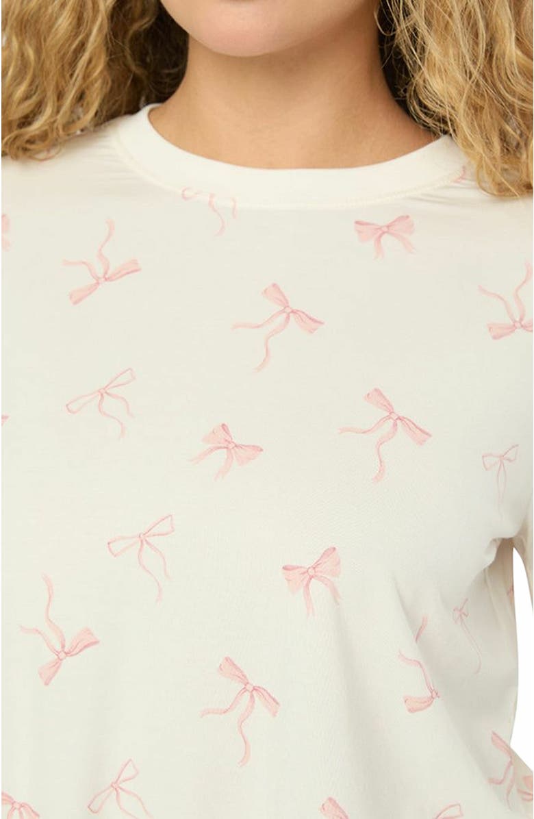 WeWoreWhat Boxy Crewneck Top, Alternate, color, Ivory/Pink