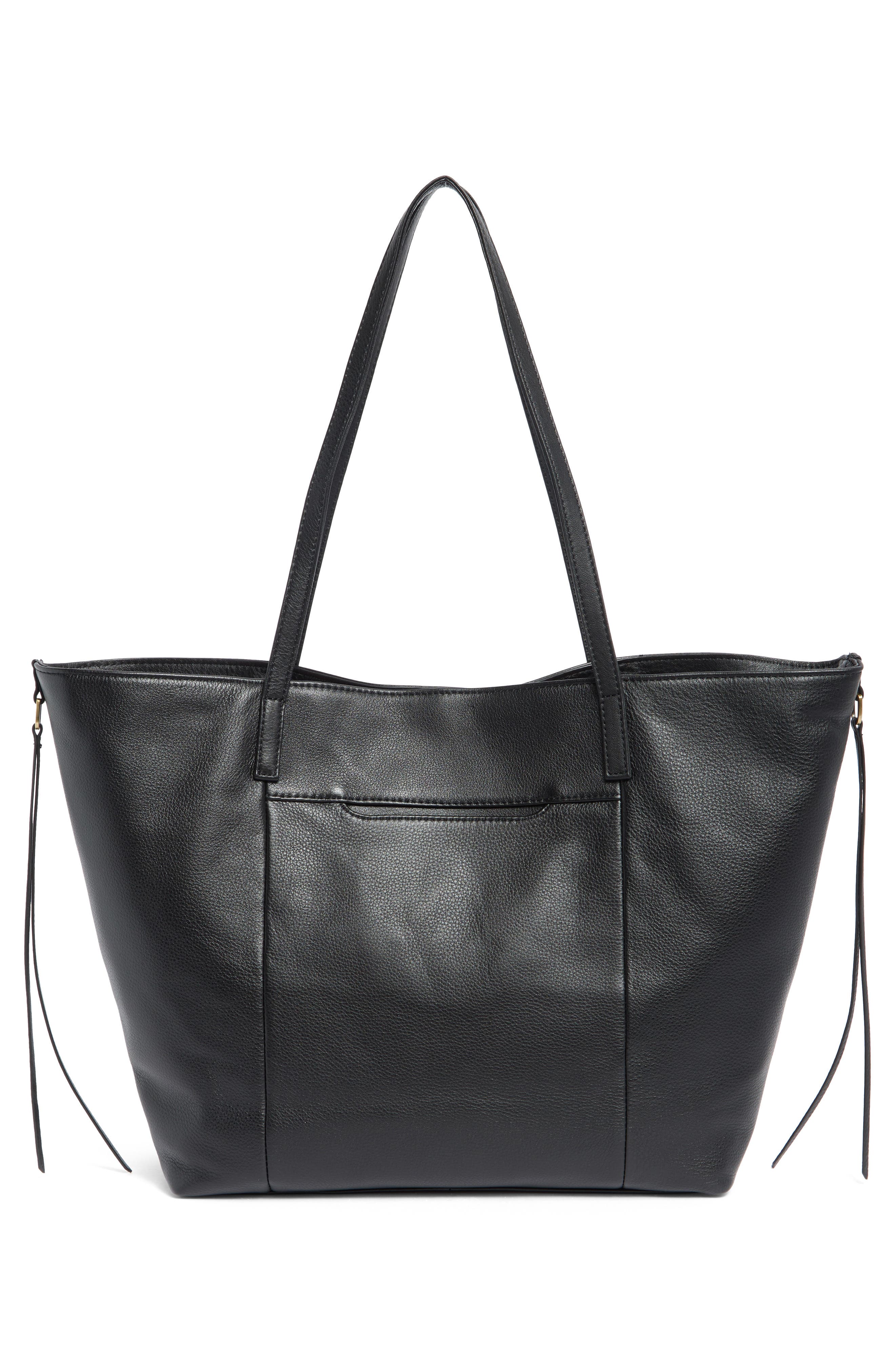 HOBO Medium Kingston Leather Tote, Alternate, color, Black