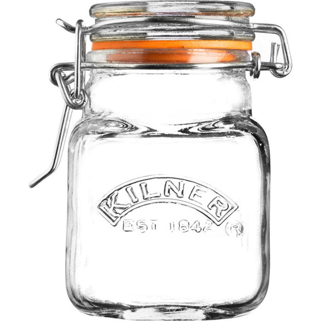 Kilner Square Clip Top Jar For Canning And Food Storage In Transparent