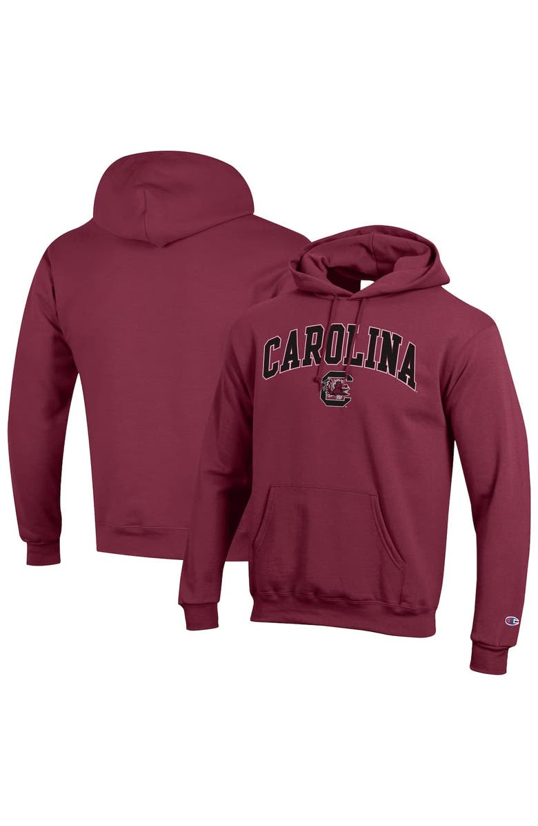 Champion Men's Champion Garnet South Carolina Gamecocks Arch Over Logo Pullover Hoodie, Main, color,
