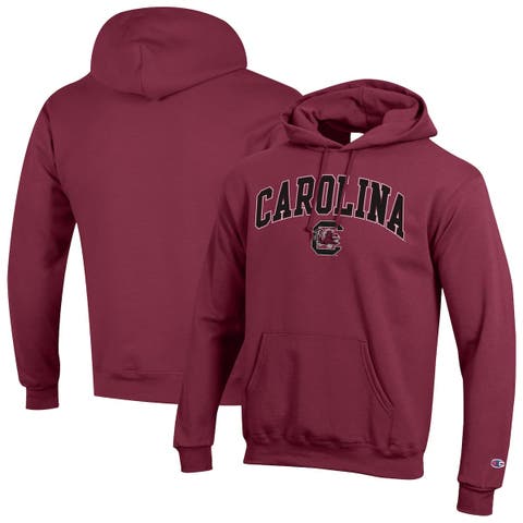 Men's Champion  Garnet South Carolina Gamecocks Arch Over Logo Pullover Hoodie
